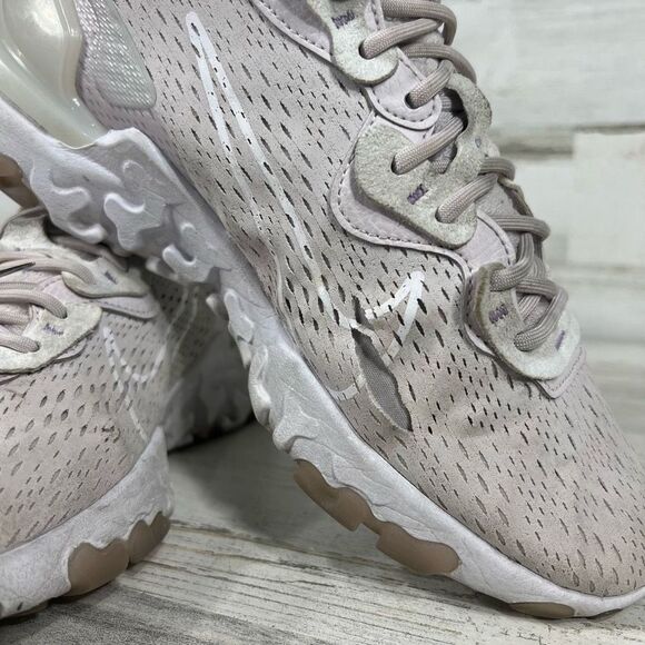 Nike Womens React Vision Sneakers Venice Pull On Tab Lace Up Running Gray Size 1 - Picture 7 of 10